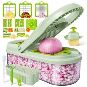 Qiecaiqi-01 Bemece Multifunctional 17 In 1 Vegetable Chopper Mandoline Food Slicer Cu