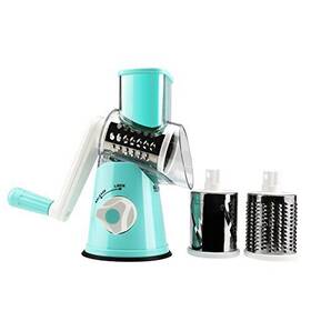 Aabk02 Benwish Round Mandoline Drum Slicer Rotary Cheese Grater Veggie Vegetable Blue