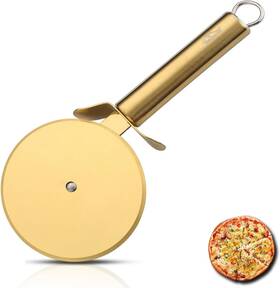 Berglander 726084757875 Pizza Wheel Gold Titanium Plating Stainless Steel Cutter Supe