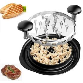 Beseffie 658370867350 Chicken Shredder Tool Twist For Kitchen Meat With Plate