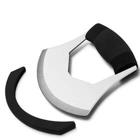 Kaycrownpc828 Bestutensils Mezzaluna Knife Pizza Cutter Salad Chopper Stainless Steel Sharp Rocker Ulu