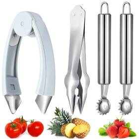 Boao-aszx13 Boao 4piece Strawberry Huller And Tomato Corer Set Stem Remover Tool For