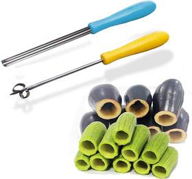 Bonballoon 313104495406 2 Pcs Zucchini Squash Cucumber Corer Vegetable Corers Drill Stainless Steel Core