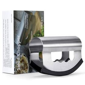 Boyan 603996195257 Salad Knife Chopper With Protective Cover - Stainless Steel Cutter Dou