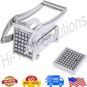 235sfdf235 Branded French Fry Cutter Stainless Steel Potato Vegetable Slicer Chopper 2 Blades