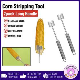 Branded 445015368357 2-pack Long Handle Corn Stripping Tool For Easy Cob Removal And Cleaning