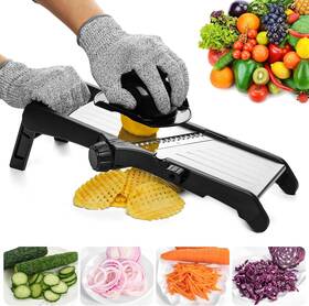 Branded 711181826111 Adjustable Stainless Steel Mandoline Food Slicer Fruit Vegetable Chopper Cutter