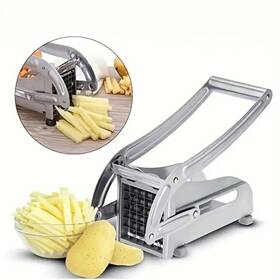 843215 Branded Heavy Duty Stainless Steel French Fry Cutter With Suction Feet For Potatoes