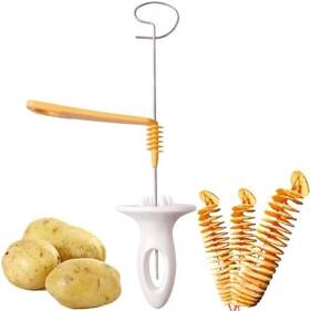 B09nypgj61 Branded Tornado Spiral Potato Cutter Manual Slicer Scope Fry Vegetable Spiralizer Chips