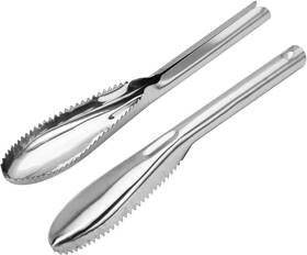 Branded01 313100919968 2 Pieces Fish Scaler Stainless Steel Remover Easily Remove New