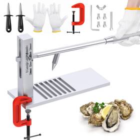 Buttwo 717887625607 Oyster Shucker Stainless Steel Opener Tool Set Clam Machine Wi