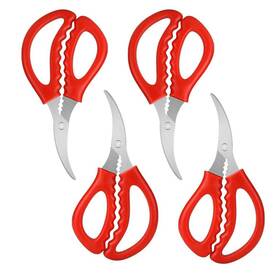 Calary 750226261845 4pcs Seafood Scissors Crab Shears Multifunctional Cra