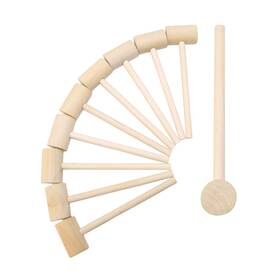 Camac 614164064961 10 Pcs Wooden Crab Lobster Mallets Natural Hardwood Hammers Crafts Breakabl