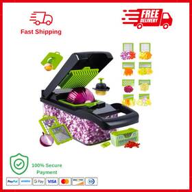 Casafoyer 810082062847 14-in-1 Vegetable Chopper Mandoline Slicer Food Processor Kitchen Essentials Usa