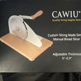 Bs203 Cawiu Manual Bread Slicer Adjustable Thickness Wood Metal Plastic