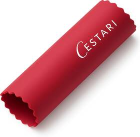 Cestari 646437069878 Silicone Garlic Peeler Roller Tube Effortless Skin Red
