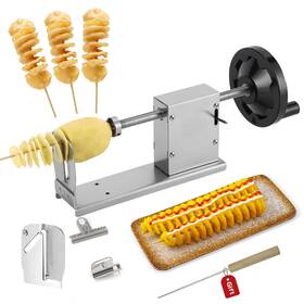 Cgoldenwall 883809371621 3 In 1 Manual Tornado Potato Slicer Spiral Cutter Twisted Slice