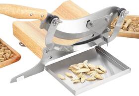 Cgoldenwall 886777372287 2 Blades Slicer Manual Radiused Biltong Wit Magnetic Stainless Steel Tray
