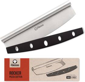 Chef Pomodoro 313110343319 Pizza Cutter Rocker Knife With Protective Cover Multipurpose 14 I
