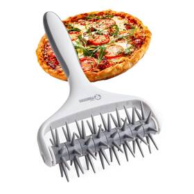 Chef Pomodoro 810116043439 Plastic Pizza Dough Roller 21 X 14.5 Cm Spike Length 7 Mm - Sturdy Dock