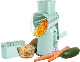 Chef Power 698746312985 Powers 5 In 1 Rotatory Cheese Grater - Premium Quality Hand Light Green