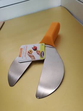 102-828-338 Chefn Chefftn Peachster Peach Pitter Tool Split Pit Slicer Nwt Orange Stainless
