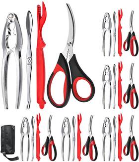 Chime Eolian 782937828628 Crab Crackers And Tools Leg Cracker Tool Set Of 6 Includes Lobster Cr