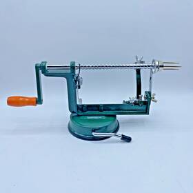 Choice 400010087662 Green Manual Apple Peeler Corer Slicer Metal With Suction Base