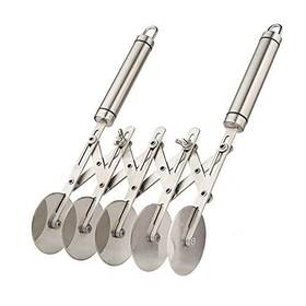 Chwaika 194229759693 5 Wheel Pastry Cutter With Handle Stainless Steel Double Adjustable Pi