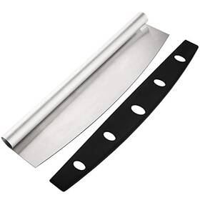 Chwaika 646690183908 Pizza Cutter 14 Inch Stainless Steel Slicer Knife Rocker Style With Bla