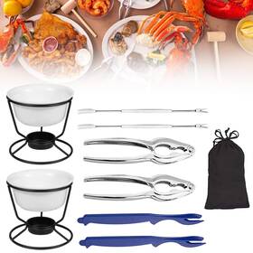 Cleabanke 428787183105 Crab Leg Crackers Seafood Tools Set Includes 2 Lobster Shell