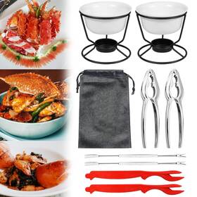 Cleabanke 428787183228 Crab Leg Cracker Tool Butter Warmers For Seafood Crackers Lobst