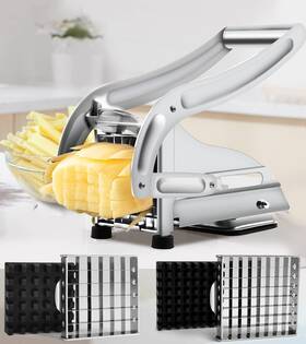 Coma 653948811544 French Fry Cutter With 2 Blades Professional Potato Stainless Steel