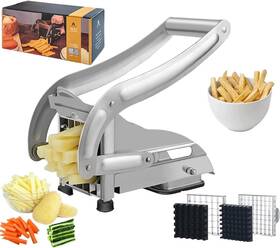 Cook A Future 221243448907 French Fry Cutter Stainless Steel Potato Slicer Includes 2 B