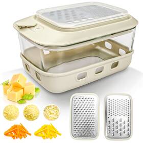 Ck926 Cook A Future 1.4 Quart Glass Cheese Storage Container With Airtight Lid And 1.4qt Light Green