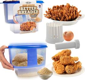 Cooks Choice 445042819839 Onion Blossom Maker W The Original Better Breader Bowl All-in-one