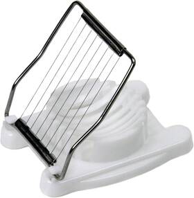 21164 Corporation Basic Plastic Egg Slicer 4 Inches In Length 8 Stainless Steel Wires White