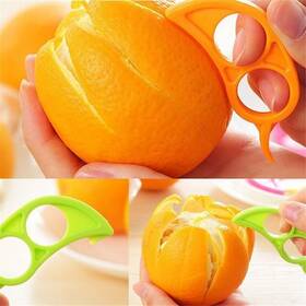 Cosmer 703064864037 Orange Citrus Peeler Set 15 Pack - Safe Plastic Easy To Use Keeps Hands Dry
