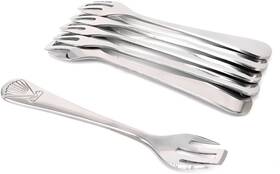 Cozydiscount 456500004593 Specialty Oyster Forks Set Of 6 Stainless Steel 18 10 Center Fork Crafted Int