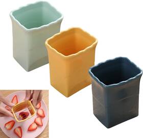 Qpq-001 Crivery 3 Pcs Cup Slicer 2024 New Egg Stainless Steel Strawberry Slicers Cutter Salad