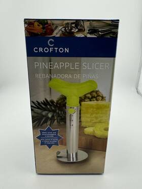 Crofton 041498178406 Green Pineapple Slicer Peeler Cores With Stainless Steel Blades - Open Box