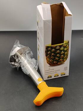 47649 Crofton Stainless Steel Pineapple Slicer Corer Peeler Yellow Handle