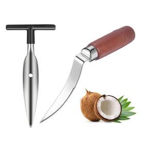 Csctek 758035294047 Coconut Tool Stainless Steel Meat Remover And Punch Opener 2 Pcs Stai