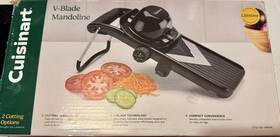 79729892 Cuisinart V-blade Mandoline Slicer - Adjustable Stainless Steel Cutter Black New