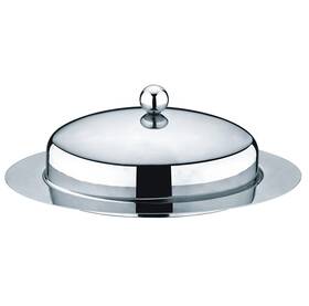 But-42 Cuisinox Stainless Steel Butter Dish With Lid Oval - 7.5 Inch X 5.25