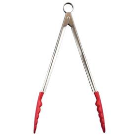 1464 Cuisipro 12-inch Silicone Locking Tongs Red