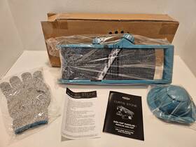 787-685 Curtis Stone Blue Dura-pan Nonstick Mandolin Slicer With Cut-resistant Glove