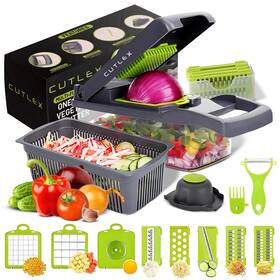 Cutlex 198715009637 16 In 1 Stainless Steel Vegetable Chopper Mandoline Slicer Onion F