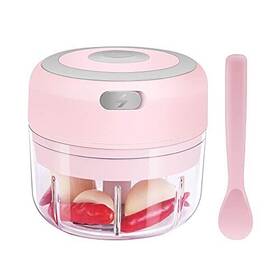 Dahoko 791523894046 Electric Mini Garlic Chopper Portable Wireless 100ml With Spoon Food
