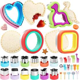 Danping 711181848236 32 Pcs Sandwich Cutter And Sealer Set Bread Decruster Pancake M